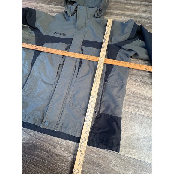 VINTAGE COLUMBIA BOULDER RIDGE 3 IN 1 JACKET MENS SIZE M GREEN BLACK *READ* - Picture 10 of 12